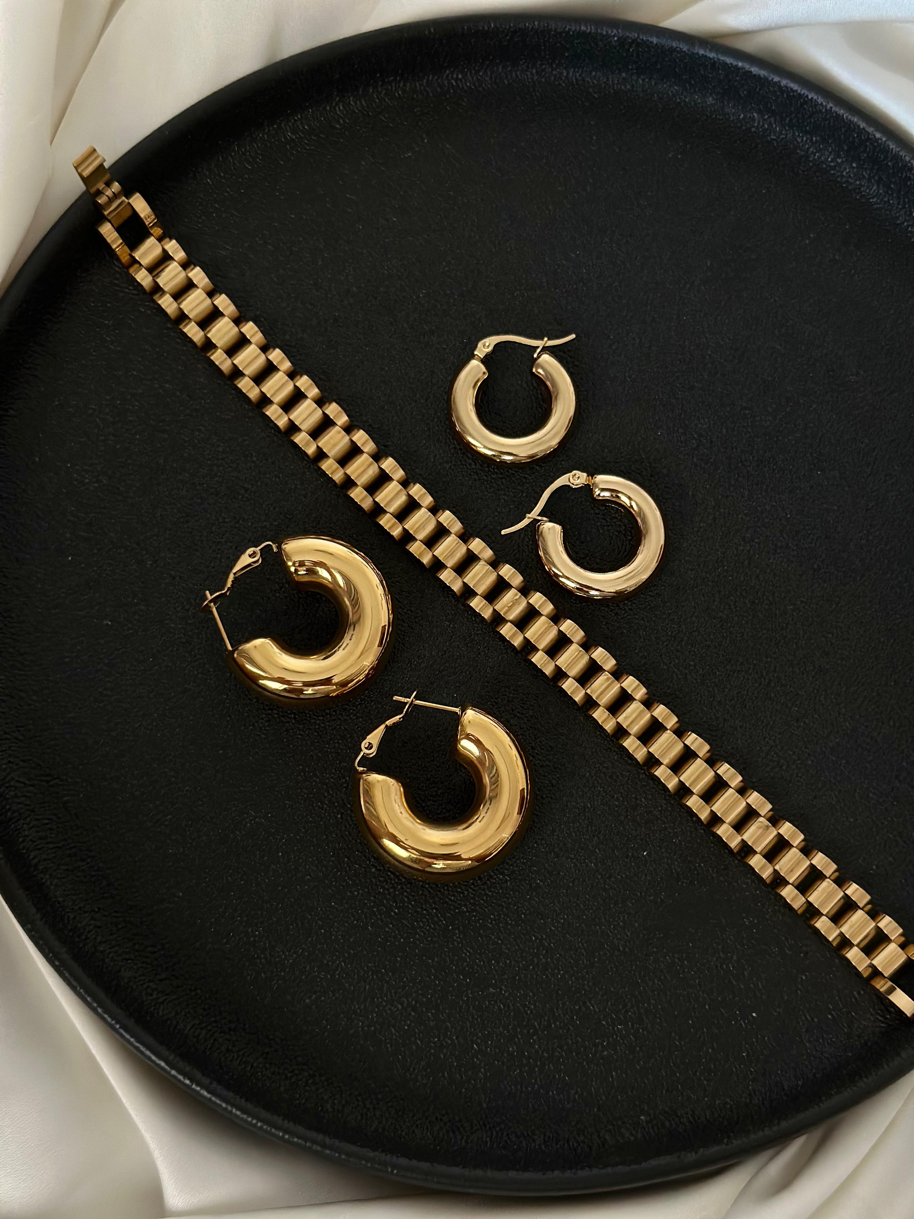 Vera Dome Hoops - Petite